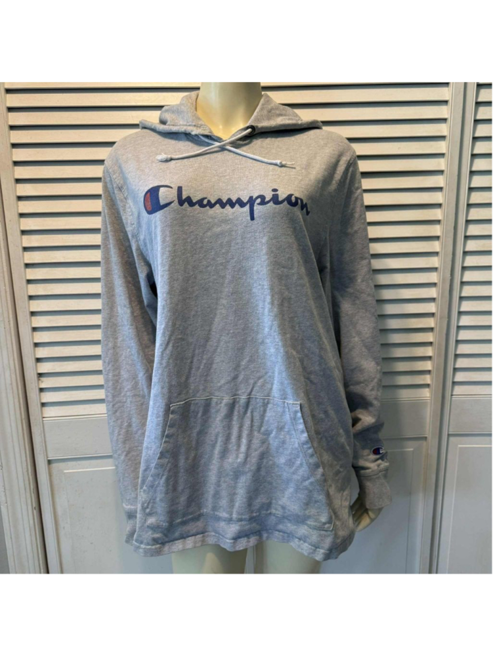 Men's Champion Hoodie Size L Gray
